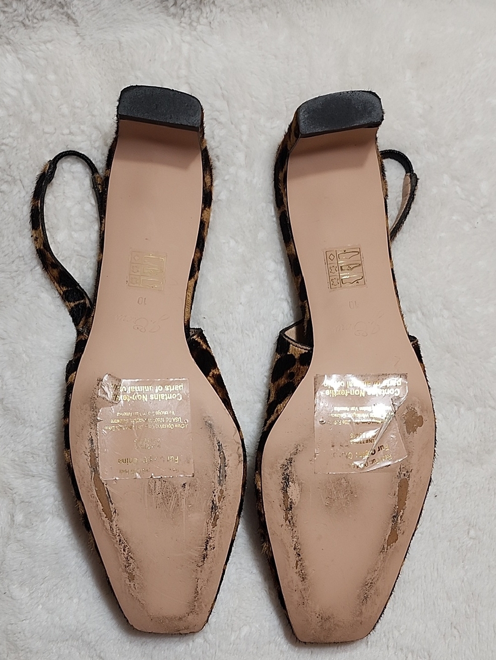 J.Crew Layla slingback Mary Jane heels in leopard calf hair 10 - Picture 10 of 16